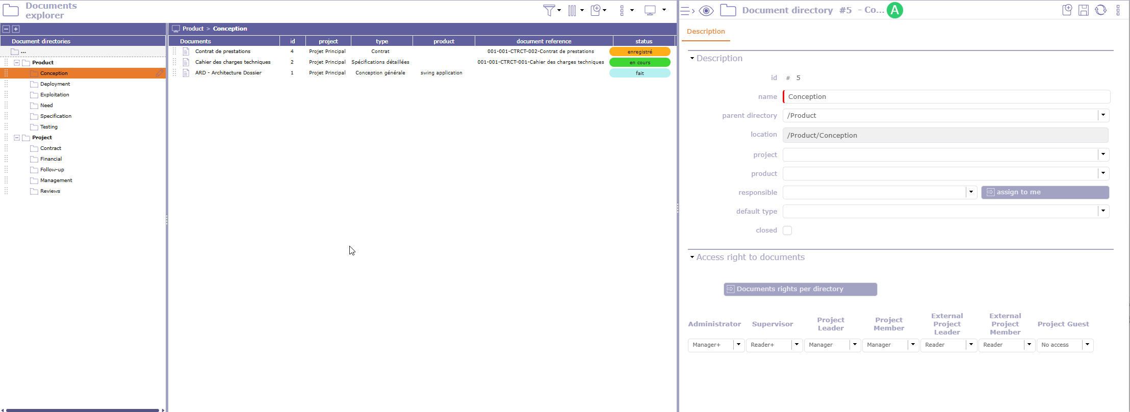 Documents explorateur screen