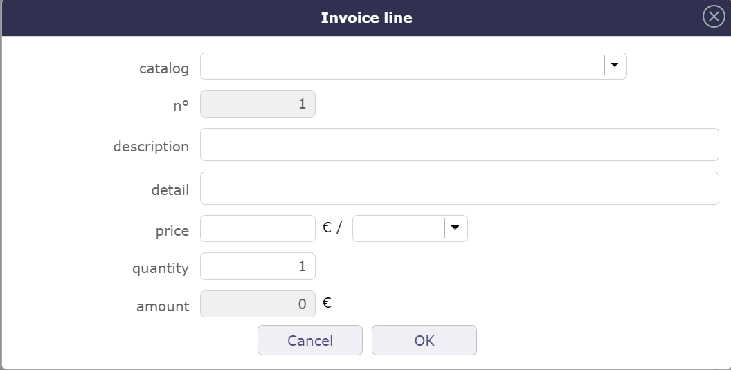 Manual invoicing